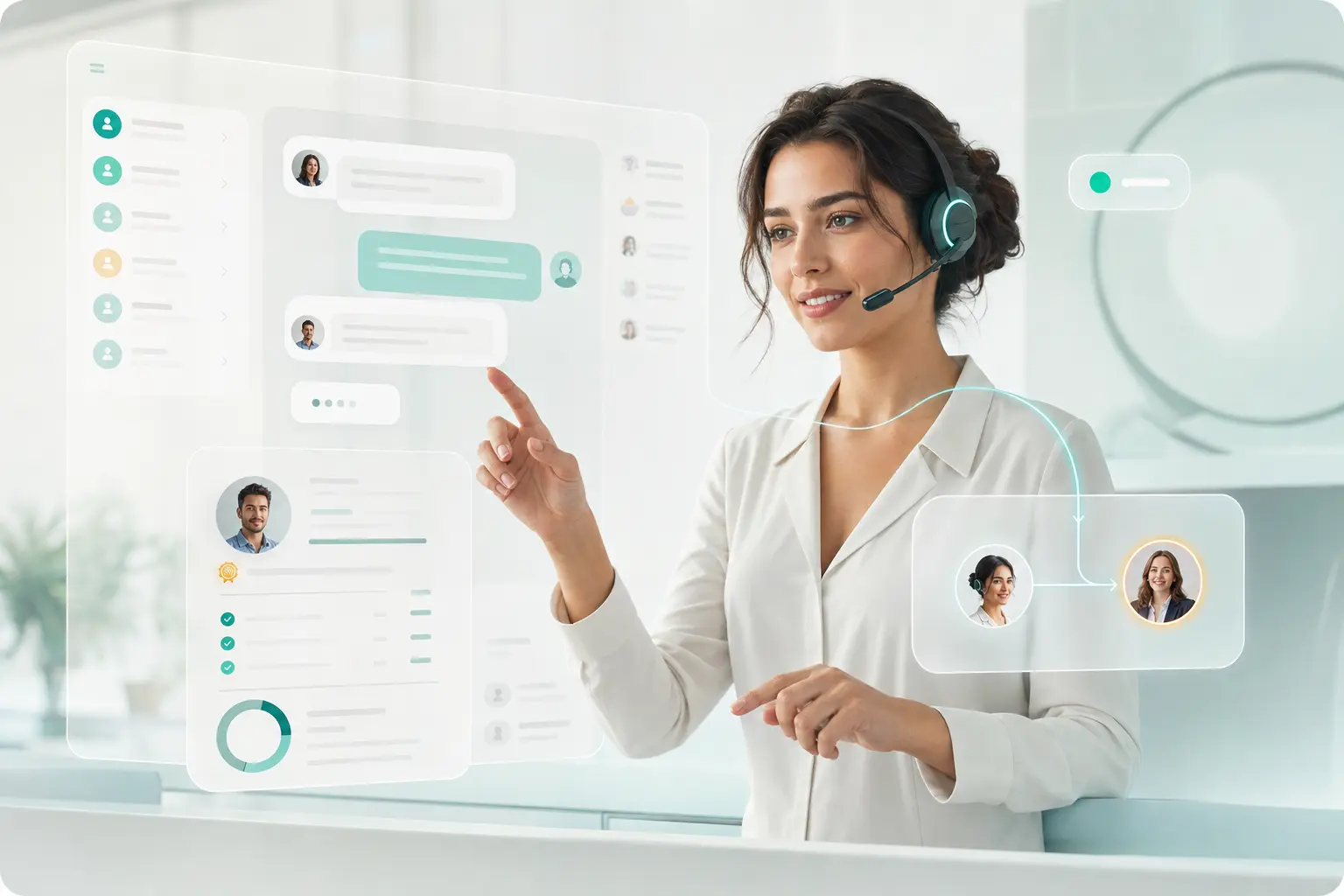 Agente IA de Chatwith atendiendo conversaciones y cualificando oportunidades en el CRM
